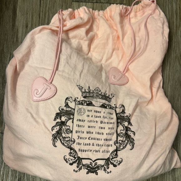 Juicy Couture Pink and Black Shoulder Bag with Heart Charm - Picture 7 of 7